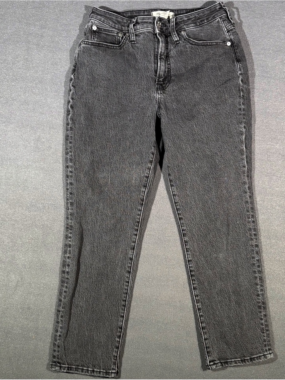 Madewell Straight-Leg Jeans in Washed Black